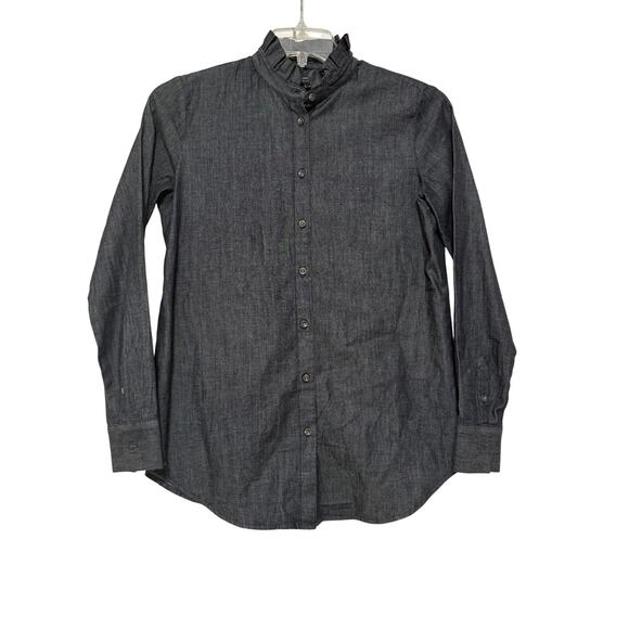 Banana Republic Dillon Black Denim Women's Button-Up Shirt, Size S-- - Picture 1 of 6